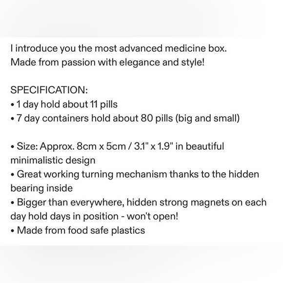 Custom! Yellow RX Pill Organizer - Picture 3 of 5